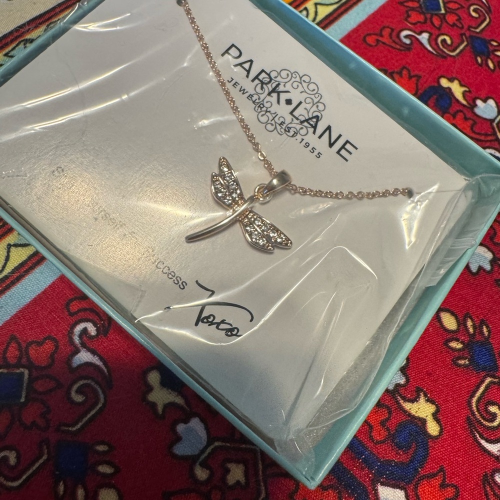 Park Lane Rose Gold Dragonfly Pendant